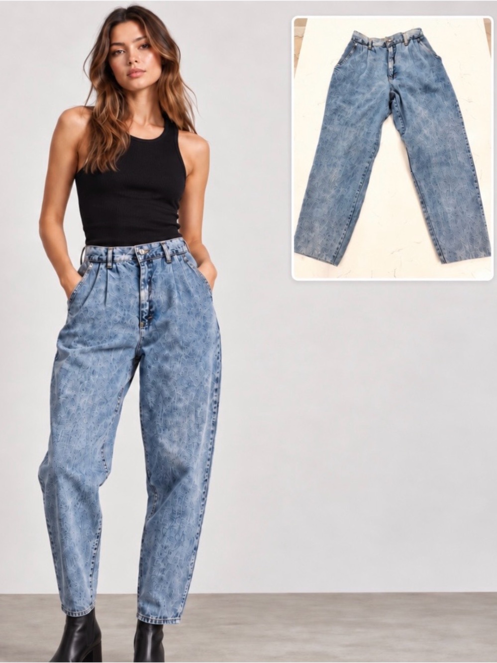 Vintage 80s Cherokee Acid Wash Mom Jeans High Rise Made in USA Downtown Girl